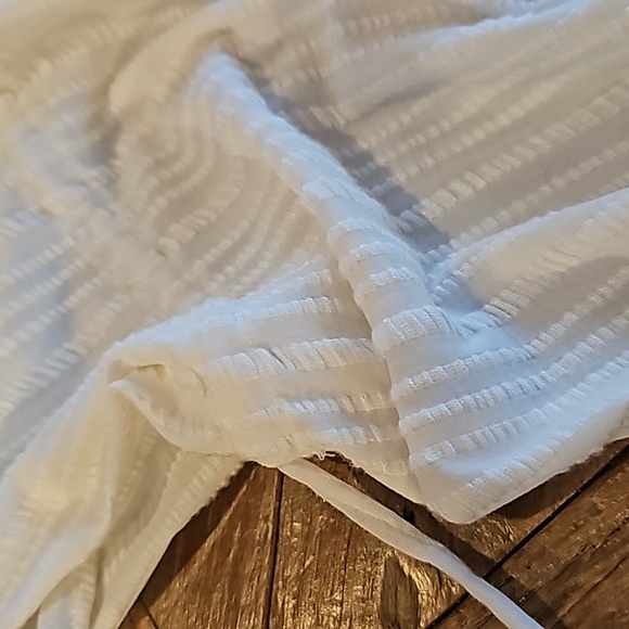 New ZARA Seersucker swimsuit beach cover up small - Picture 2 of 5